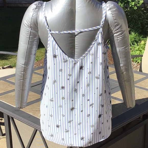 Atmosphere Tops - Striped Floral Ladder Back Tank Top 8 Primark